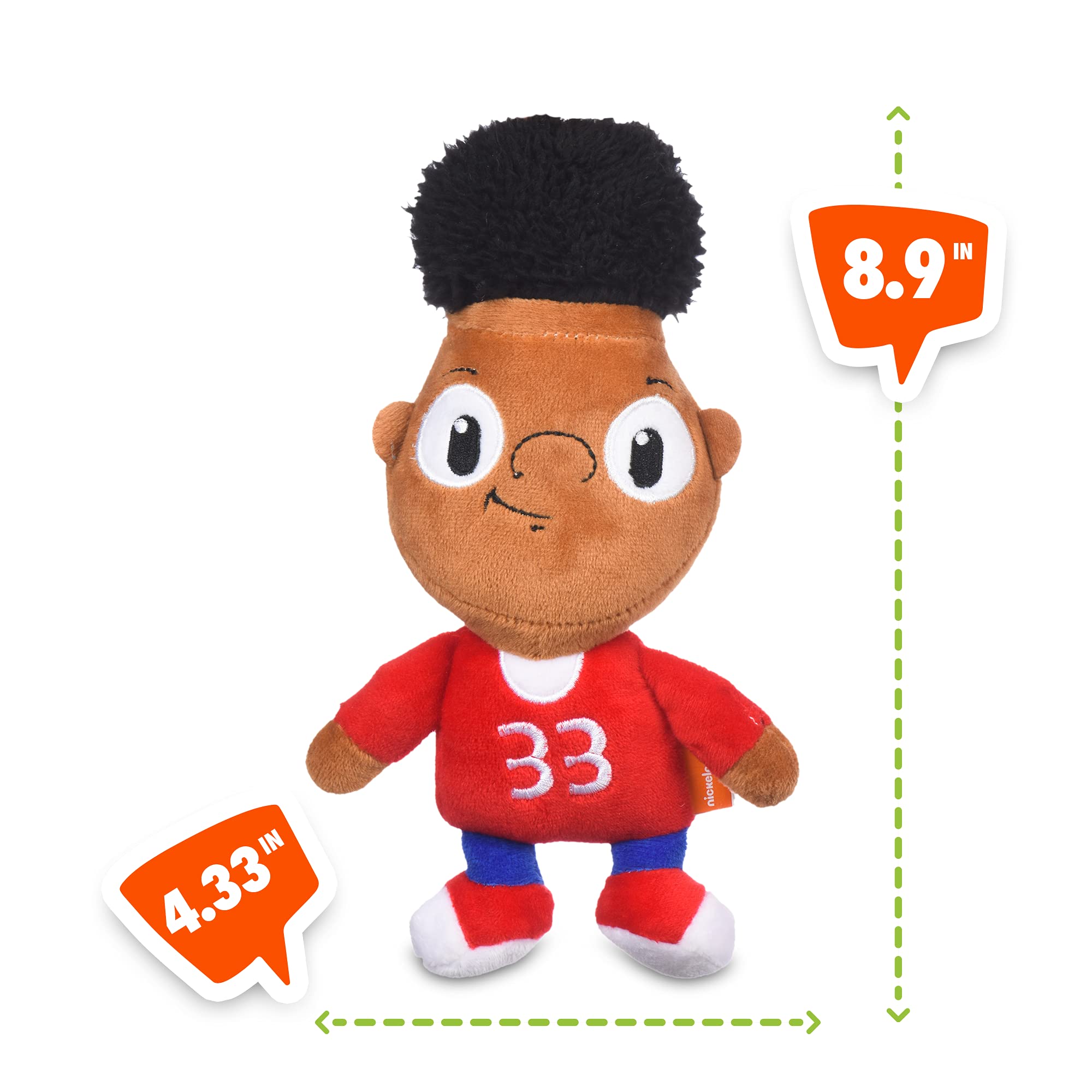 Nickelodeon For Pets Hey Arnold Gerald Figure Plush Dog Toy | 6 Inch Soft Fabric Small Dog Toy - Brown And Red Plush Dog Toy For All Dogs, 90S Nickelodeon Toys From Hey Arnold Tv Series